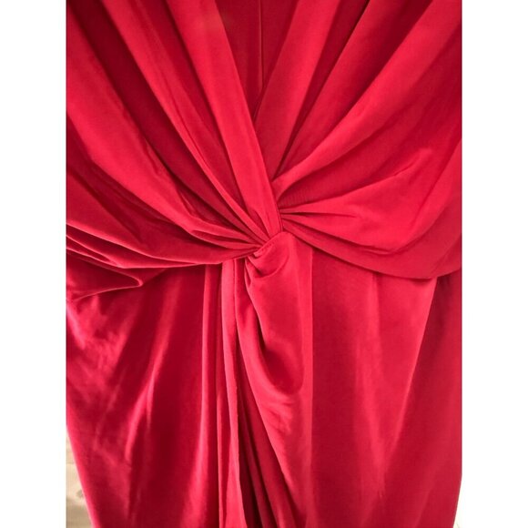 NWT Misa Los Angeles Leza Jersey Red Sleeveless Dress V-Neck Twisted Waist Mini - Picture 11 of 11